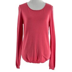 Talbots womens scoop neck sweater S pink lightweight long sleeve classic fit